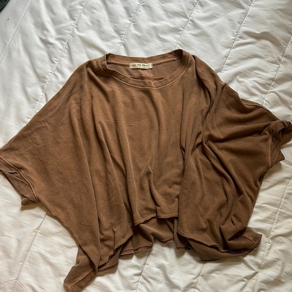Free People cropped oversized shirt (M) - Picture 5 of 9
